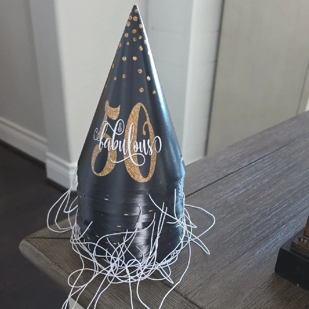 Stylish Black and Gold Celebration Hat